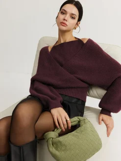Hot 2 in 1 Bat Sleeve Halter Knit Top Sweater Tops|Sweaters & Cardigans