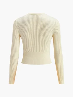 Discount 2 in 1 Beaded Cinched Waist Sweater Knitwear|Tops