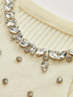 Discount 2 in 1 Beaded Cinched Waist Sweater Knitwear|Tops