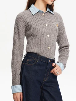 Outlet 2 in 1 Button Knit Top Sweater Tops|Sweaters & Cardigans