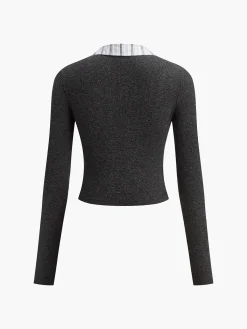 Online 2 in 1 Button Slim Polo Shirt Blouses & Shirts|Tops