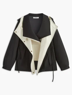 Sale 2 in 1 Color Block Jacket Outerwear|Tops