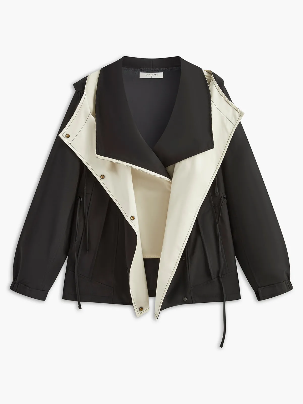 Sale 2 in 1 Color Block Jacket Outerwear|Tops