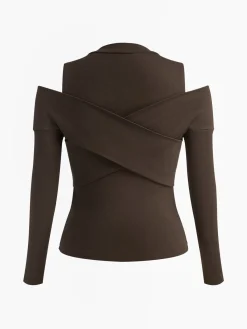 Outlet 2 in 1 Criss Cross Jersey T-Shirt T-shirts|Tops