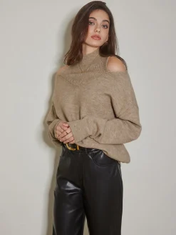 New 2 in 1 Cutout Shift Sweater Sweater Tops|Sweaters & Cardigans