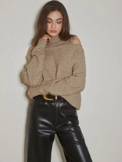 New 2 in 1 Cutout Shift Sweater Sweater Tops|Sweaters & Cardigans