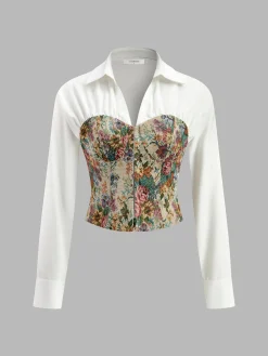 2 in 1 Jacquard Polo Shirt Blouses & Shirts|Tops