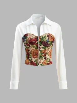 2 in 1 Jacquard Polo Shirt Blouses & Shirts|Tops
