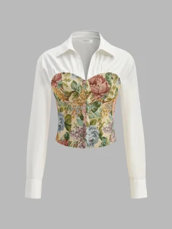 2 in 1 Jacquard Polo Shirt Blouses & Shirts|Tops