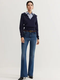 Best 2 in 1 Leisure Lapel Knit Top Sweater Tops|Sweaters & Cardigans