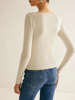 2 in 1 Ribbed Skinny Knit Top Sweater Tops|Sweaters & Cardigans