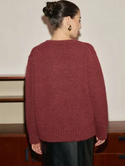 New Adjustable Scarf Wool-Blend Sweater Sweater Tops|Sweaters & Cardigans