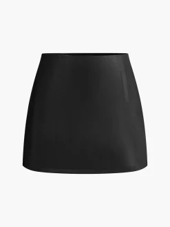 Best A-Line Faux Leather Mini Skirt Skirts|Bottoms