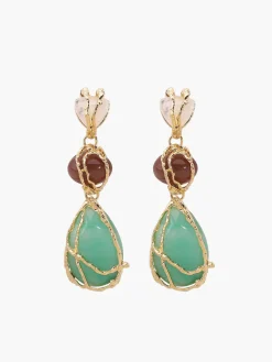 Clearance Alloy Net Water Drop Earrings Earrings|Accessories