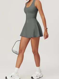 Hot Anti-Exposure Active Dress White Dresses|Black Dresses