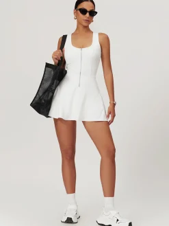 Hot Anti-Exposure Active Dress White Dresses|Black Dresses