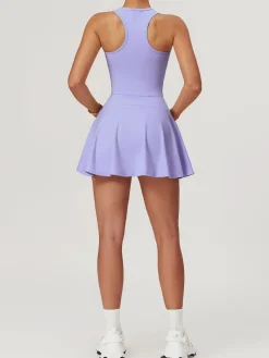 Hot Anti-Exposure Active Dress White Dresses|Black Dresses