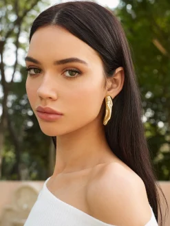 Hot Asymmetric Chunky Stud Earrings Accessories