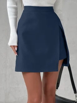 Sale Asymmetric Layered Split Mini Skirt Skirts|Bottoms