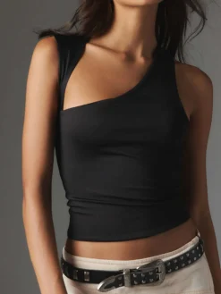 New Asymmetric Neck Cut Out Tank Top Tank Tops & Camis|Tops