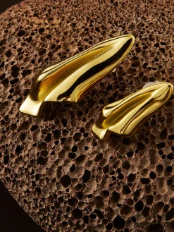 Hot Asymmetric Paper Airplane Pleated Earrings Earrings|Accessories