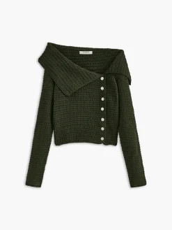 Discount Asymmetrical Breasted Knit Top Sweater Tops|Sweaters & Cardigans