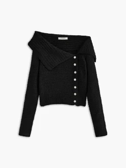 Discount Asymmetrical Breasted Knit Top Sweater Tops|Sweaters & Cardigans