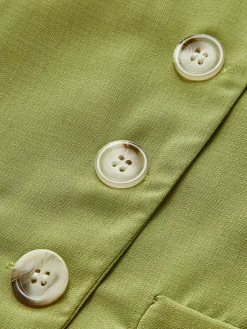 Clearance Asymmetrical Button Pleated Shorts Set Matching Sets