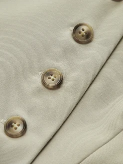 Outlet Asymmetrical Button Pockets Vest Outerwear|Vests