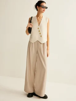 Hot Asymmetrical Button Sweater Vest Sweater Vests|Sweaters & Cardigans