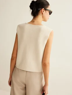 Hot Asymmetrical Button Sweater Vest Sweater Vests|Sweaters & Cardigans