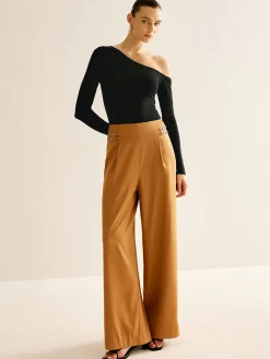 Clearance Asymmetrical Cold Shoulder Jersey T-Shirt T-shirts|Tops