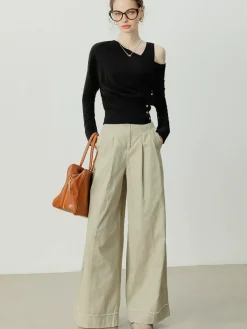Outlet Asymmetrical Cold Shoulder Sweater Co-ords Sweater Tops|Sweaters & Cardigans