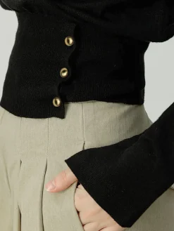 Outlet Asymmetrical Cold Shoulder Sweater Co-ords Sweater Tops|Sweaters & Cardigans