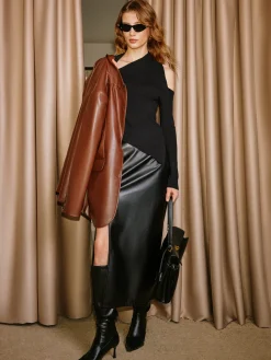 Discount Asymmetrical Cutout Slim Sweater Knitwear|Tops