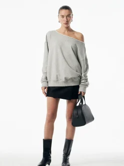 Outlet Asymmetrical Drawstring Pockets Skirt Set Skirt Sets|Long Sleeve Sets