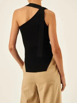 Outlet Asymmetrical Halter Rib Vest Sweater Vests|Sweaters & Cardigans