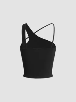 Best Asymmetrical Halter Tank Top Sweater Tops|Tank Tops & Camis