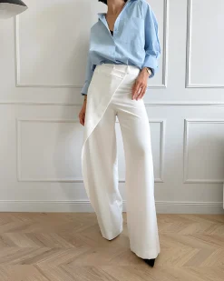 Outlet Asymmetrical High Waist Wide-Leg Pants Pants|Bottoms