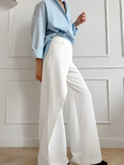 Outlet Asymmetrical High Waist Wide-Leg Pants Pants|Bottoms