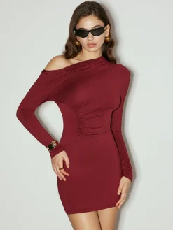 Sale Asymmetrical Hip-Covering Short Dress Casual Dresses|Work Dresses