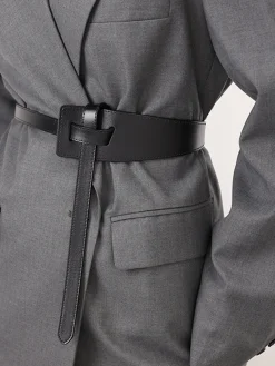 Discount Asymmetrical Knotted Leather Belt Belts & Chain|Accessories