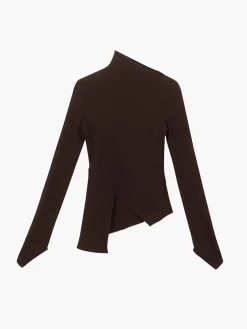 New Asymmetrical Long Sleeve Slim Top T-shirts|Tops