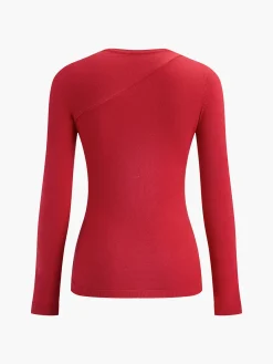Discount Asymmetrical Neck Jersey Sweater Sweater Tops|Sweaters & Cardigans