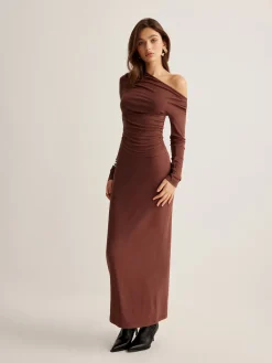 Outlet Asymmetrical Neck Slim Jersey Skirt Set Skirt Sets|Long Sleeve Sets