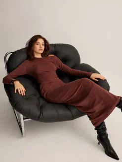 Outlet Asymmetrical Neck Slim Jersey Skirt Set Skirt Sets|Long Sleeve Sets