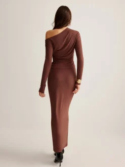 Outlet Asymmetrical Neck Slim Jersey Skirt Set Skirt Sets|Long Sleeve Sets