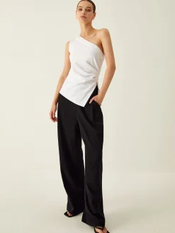 New Asymmetrical Neck Split Tank Top Tank Tops & Camis|Tops