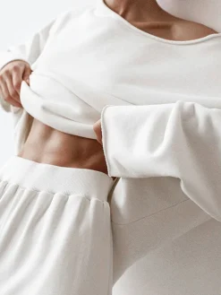 Sale Asymmetrical Off Shoulder Solid Sweatshirt Sweatshirts & Hoodies|Matching Sets