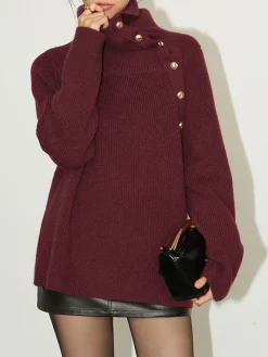 Hot Asymmetrical Off-Shoulder Sweater Sweater Tops|Sweaters & Cardigans